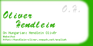 oliver hendlein business card